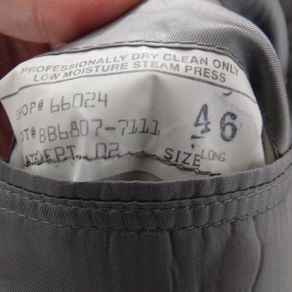 VTG  46 Long Brooks Brothers Makers Blazer Taupe Brown Wool Suit Coat Made USA - Picture 9 of 10